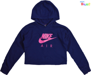 Nike kék rövid derekú pulóver 146-156 4-Hibátlan