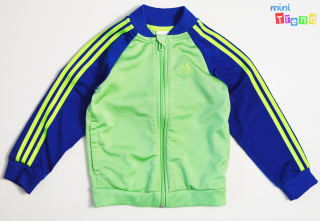 Adidas kék-zöld szabadidő felső 2-3év 4-Hibátlan(pici pöttynyi folt)