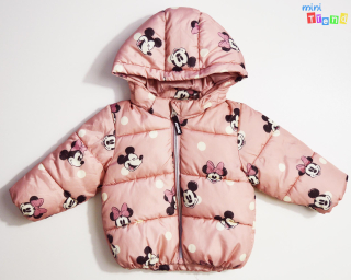 H&M Minnie mintás rózsaszín kabát 74 5-Újszerű