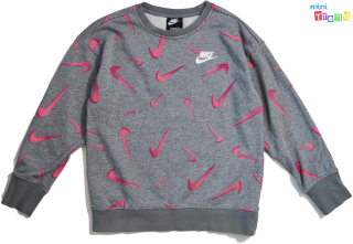 Nike mintás szürke pulóver 137-146 3-Jó állapot