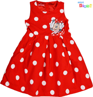 Disney Minnie pöttyös piros ruha 8év 4-Hibátlan