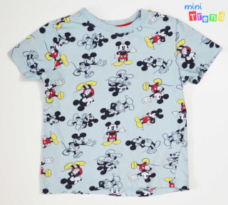 F&F Mickey mintás vilgoskék póló 4-5év 3-Jó állapot(oldal eltolódás)