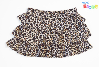 H&M leopárd mintás drapp fodros szoknya 92 5-Újszerű