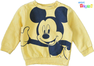 F&F Mickey mustár pulóver 2-3év 4-Hibátlan