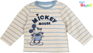 Primark Mickey drapp csíkos pulóver 86 3-Jó állapot