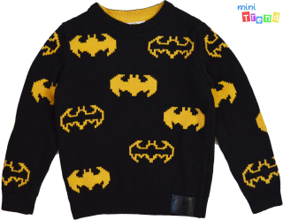F&F Batman fekete kötött pulóver 5-6év 5-Újszerű