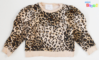 Zara leopárd mintás drapp pulóver 116 4-Hibátlan