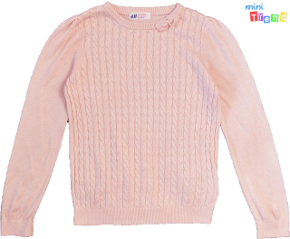 H&M rózsaszín gépi kötött pulóver 6-8év 4-Hibátlan