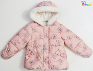 George Minnie mintás rózsaszín, belül polár kabát 92 3-Jó állapot(javítás, folt)