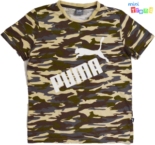 Puma terep mintás barna póló 11-12év 3-Jó állapot