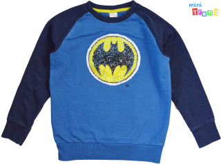 C&A Batman simítos kék pulóver 140 4-Hibátlan