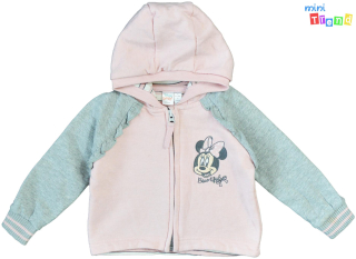 Disney Minnie rózsaszín-szürke cipzáras pulóver 74-80 4-Hibátlan